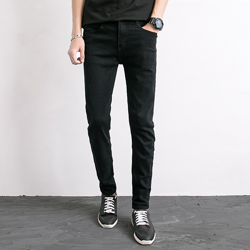 [HCM]QUẦN JEANS NAM ĐEN BASIC TRƠN + ÁO THUN TRƠN NGẪU NHIÊN (MUA RIÊNG)