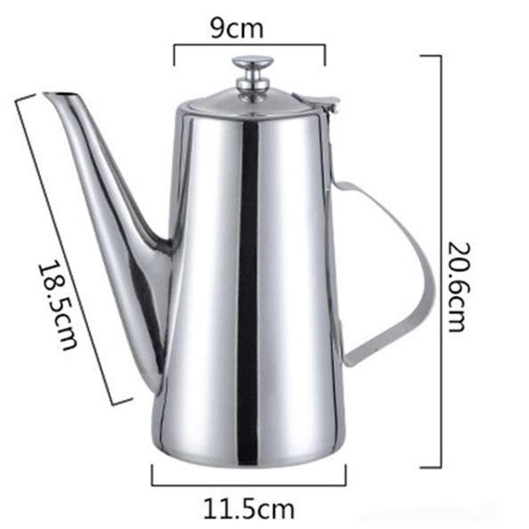 Bình rót nước ,rót trà mỏ dài inox 304 (2 lít)