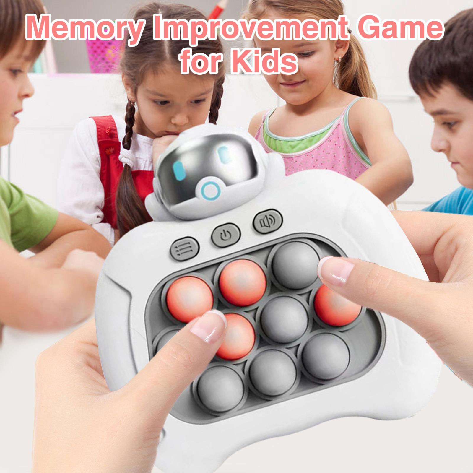 Dece Flor Handheld Game Console for Kids Reaction Ability Training Game Interactive Handheld Whack-a-mole Game Console for Kids Fun Reaction Training Toy Stress Relief Birthday Gift