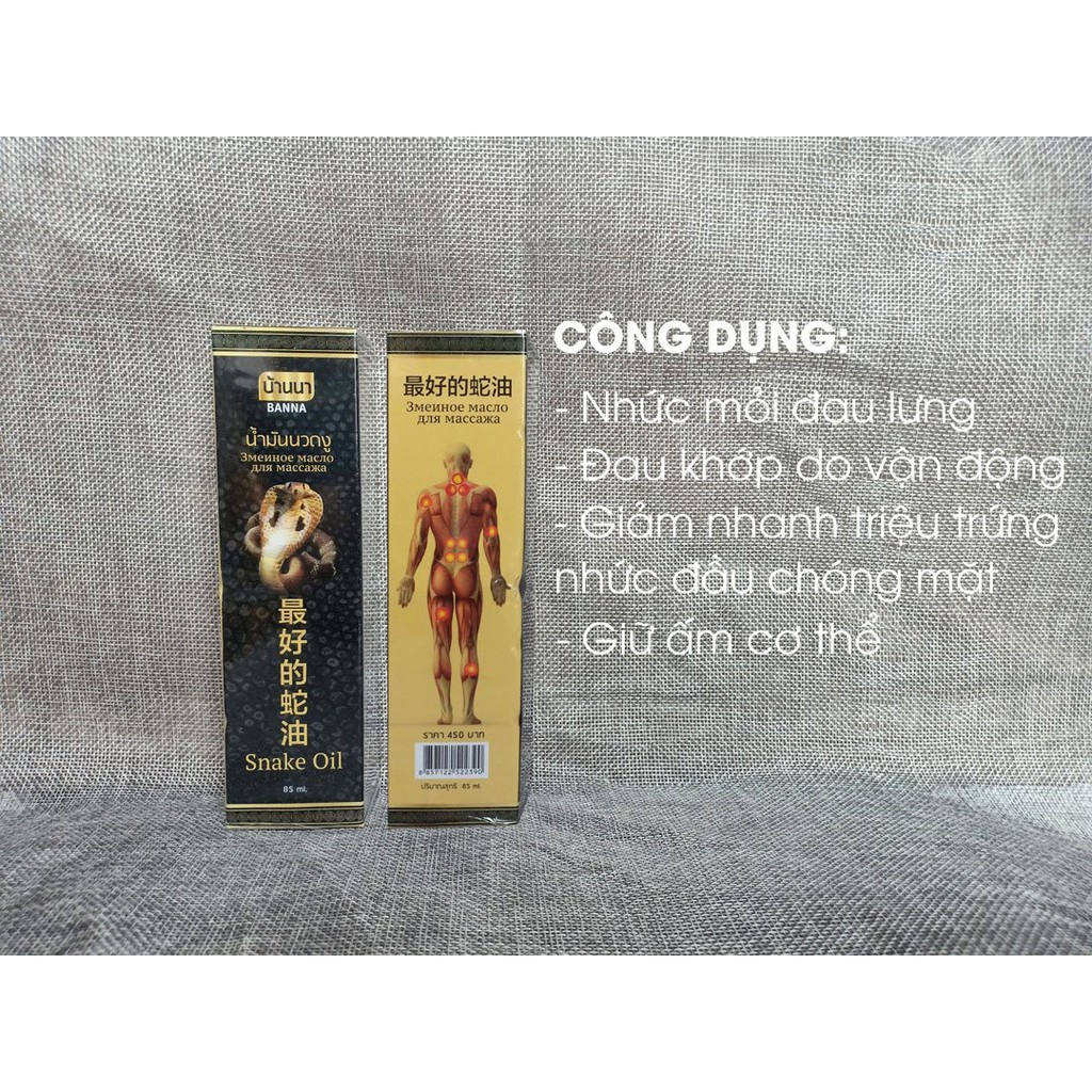[CHÍNH HÃNG] Dầu Xịt Xoa Bóp Con Rắn - Bọ Cạp BANNA Thái Lan (Snake Oil - Scorpion Oil)
