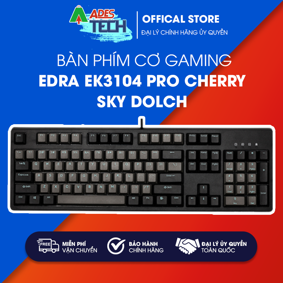 Bàn phím cơ edra ek3104 pro cherry sky dolch - bh 2 năm