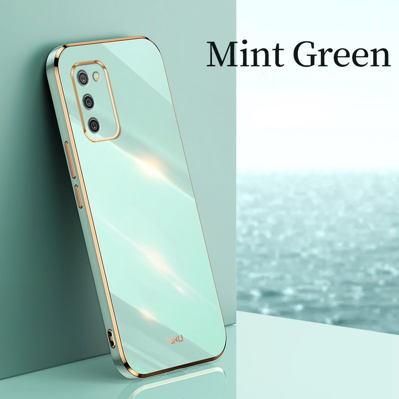YBD Plating phone Case For Samsung Galaxy A03S Casing Precise Camera Protection cases Luxury Straight Edge Cover