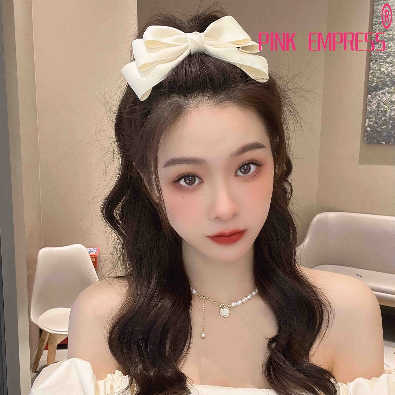 Kẹp Tóc Hình Nơ Lớn Phong Cách Hàn Quốc Thanh Lịch