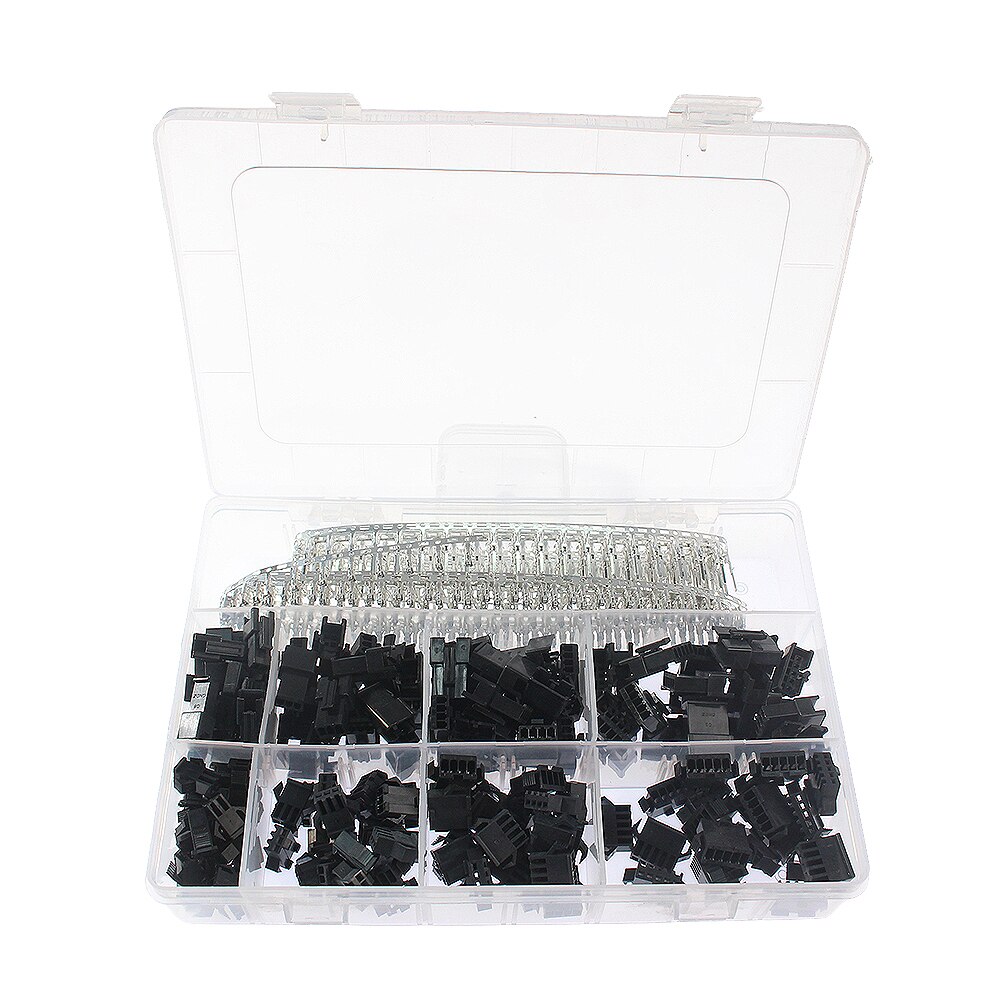 520pcs sm dupont jumper wire connector kit, 2/3/4/5pin male/female housing pin header crimp terminal connector kit pcb connector