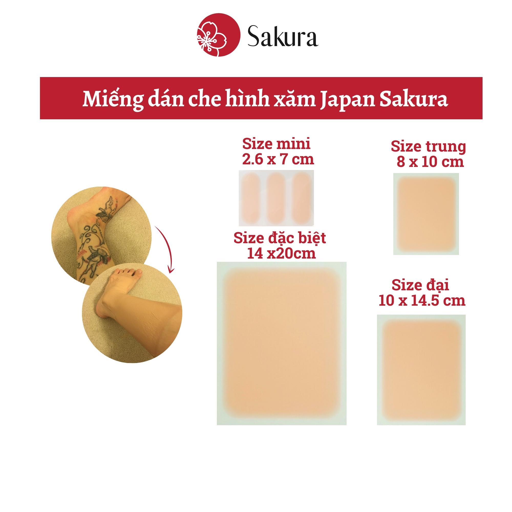 Lịch sử giá Miếng dán che hình xăm to Sakura Nhật bản 14x20cm chống nước  37 ngày chất liệu silicon tự nhiên không ngứa không gây bí da cập nhật  72023  BeeCost