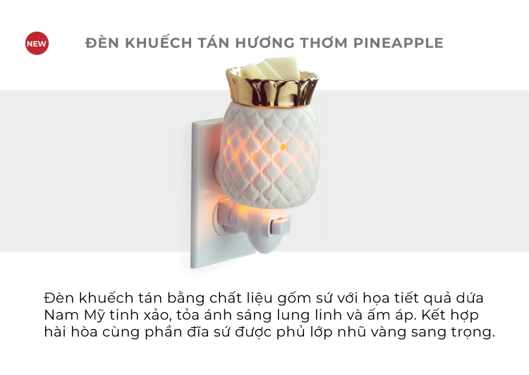 Đèn khuếch tán hương thơm Plug-in Yankee Candle - Pineapple