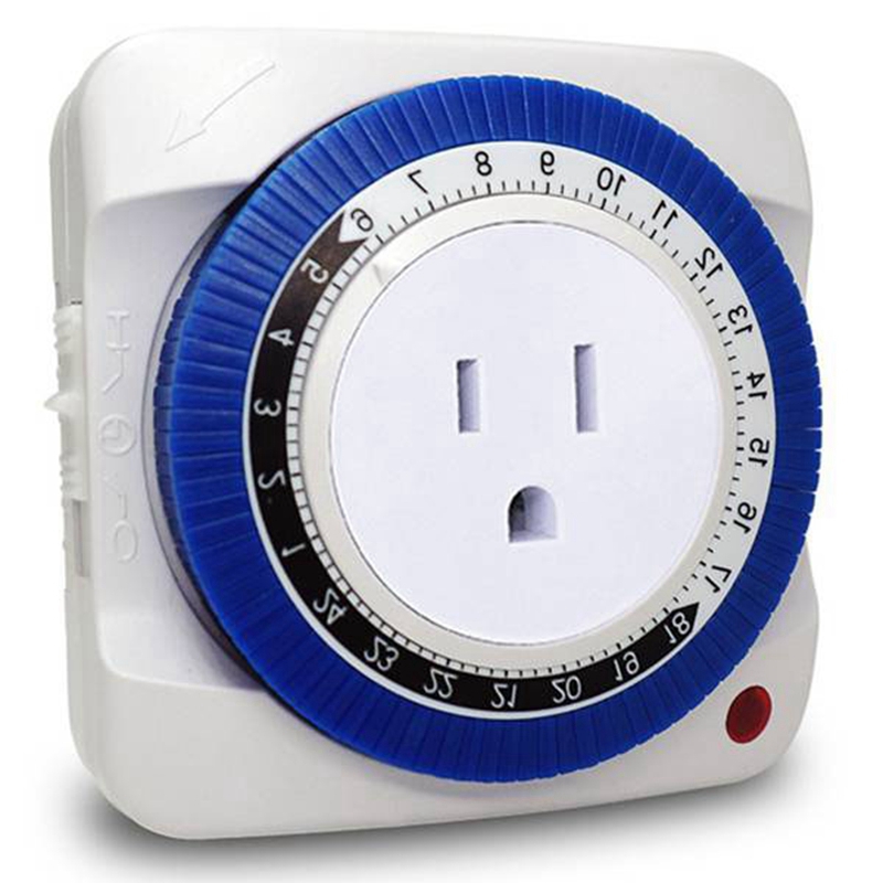 24 Hour Timer Socket Mechanical Program Timer Switch Socket 230V Wall Outlet Protector Energy Saveing()