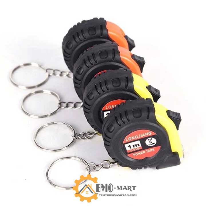 Móc khóa thước rút mini 1 mét
