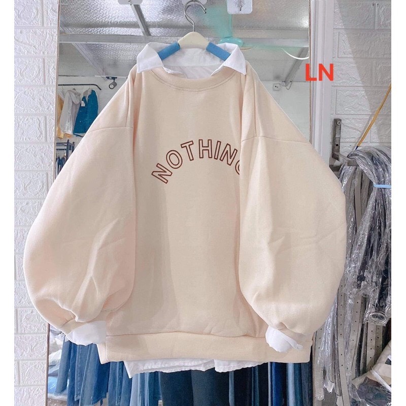 Áo nỉ bo northing chữ cong LN11