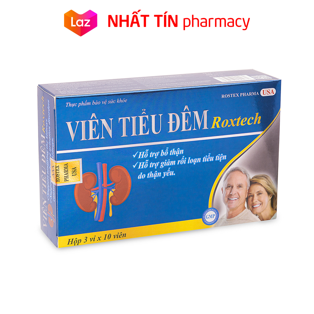 Viên tiểu đêm Roxtech giúp bổ thận giảm rối loạn tiển tiện do thận yếu - Hộp 30 viên