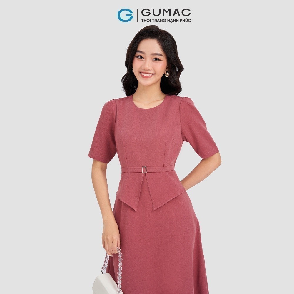 Đầm nữ Peplum phối belt GUMAC DD03028