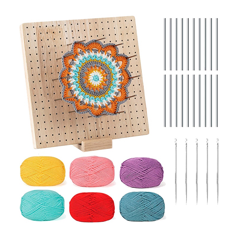 Crochet Blocking Board with Pins ,Blocking Mats for Knitting Crochet Blocking Board for Knitting Crochet and Granny