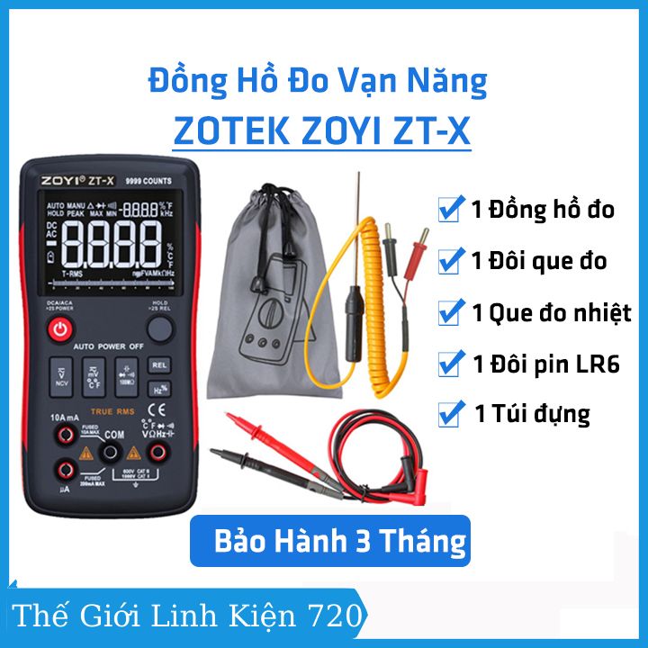 Đồng hồ đo vạn năng Zotek Zoyi ZT-X độ chính xác cao, bảo hành 3 tháng