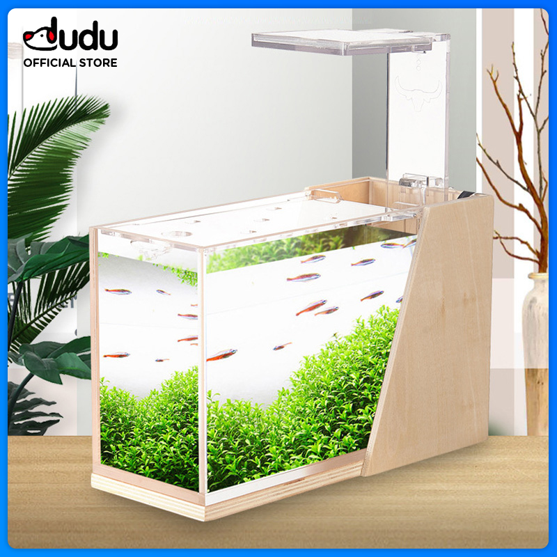 DUDU Pet Ecological Fish Tank Mini Side Filter Landscaping Desktop Mini