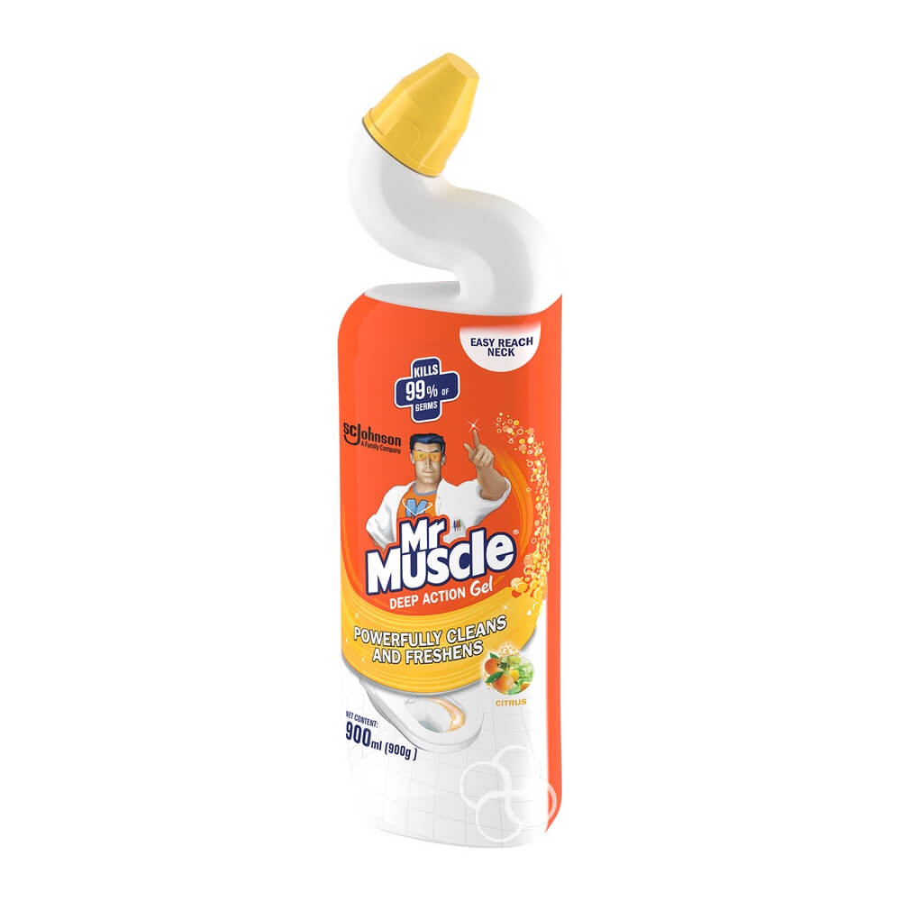 Mr. Muscle Deep Action Gel Citrus Toilet Cleaner 900mL Lazada PH