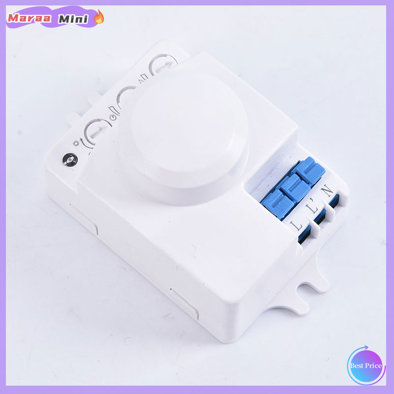 Maraa Microwave Sensor Switch 5.8ghz HF 220V LED 360 Degree Radar Motion Body Sensor