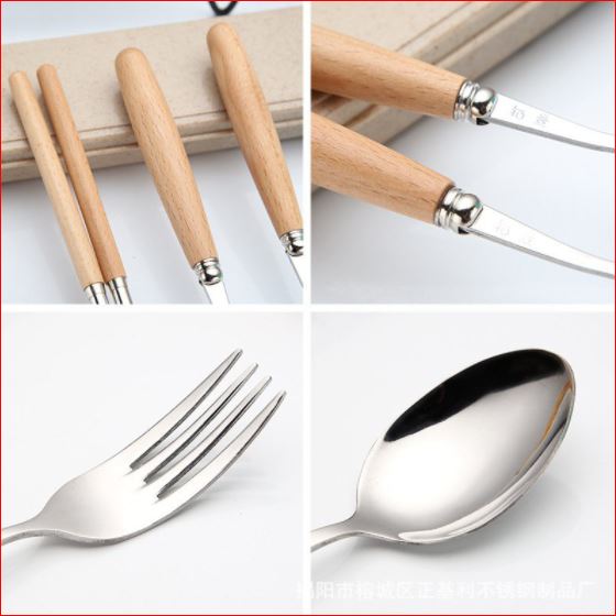 Bộ thìa đũa lúa mạch 3 món kèm hộp.