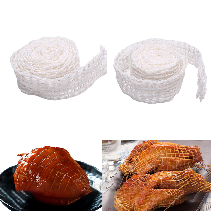 HE🔥 1 roll 5m Meat Netting Roll Elastic Ham Net Meat Cooking Net Cover Kitchen Tool