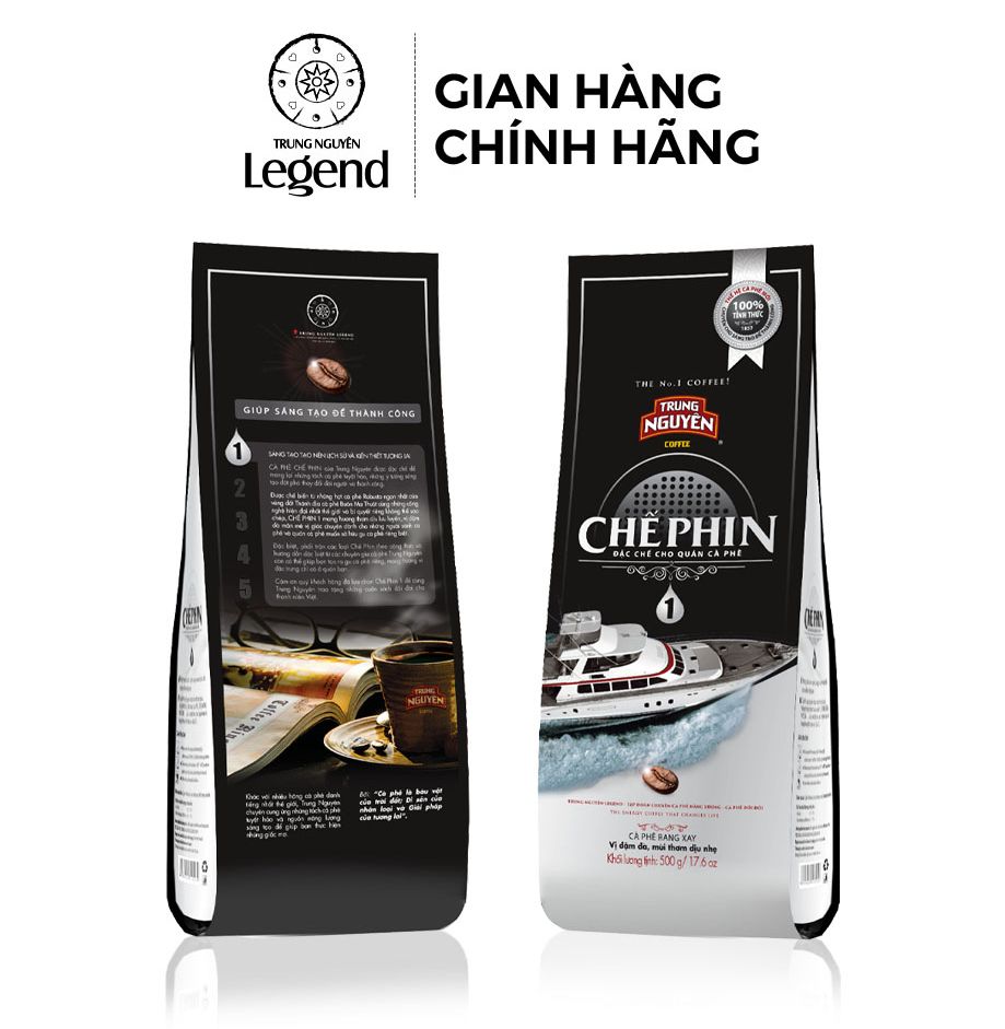 Trung Nguyên Legend Cà Phê Rang Xay Chế Phin 1 – Gói 500gr – Gu Mạnh, Đắng Gắt, Chuẩn Cà Phê Việt