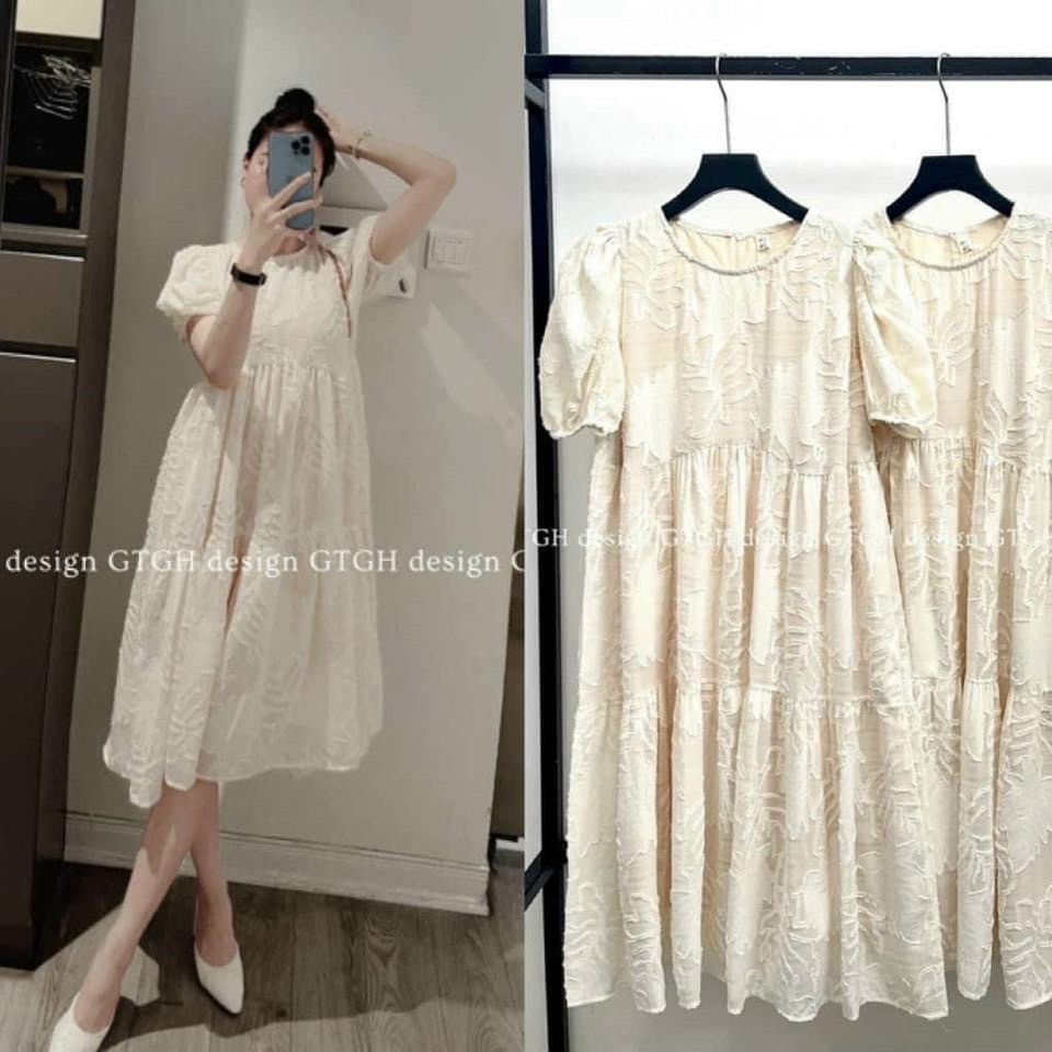 Váy bầu,Đầm bầu suông a kết hợp mặc bầu và sau sinh chất mềm mịn