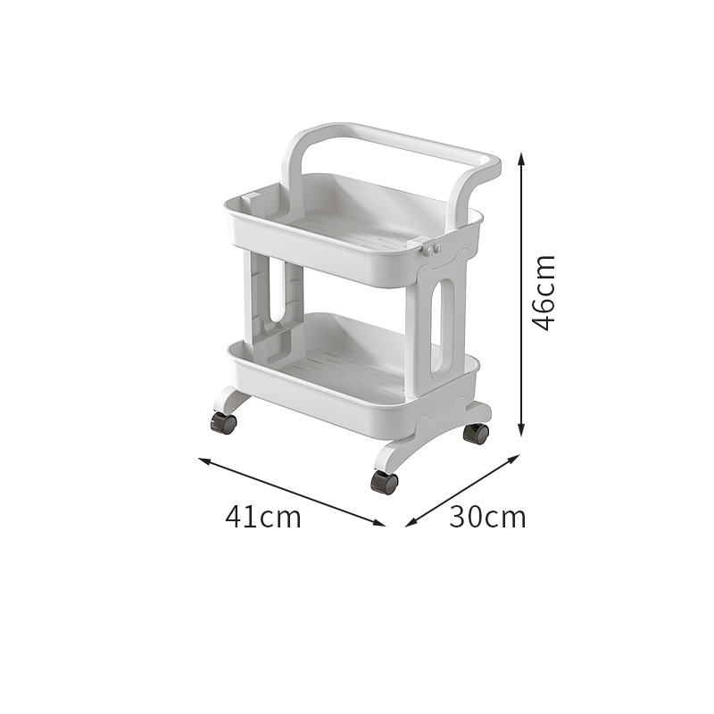 Trolley rotating rack kitchen bathroom mobile snacks bathroom multi-storey bedroom bedside storage storage rack
