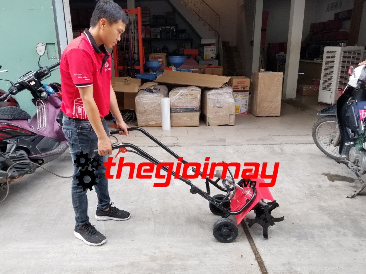 [HCM][Trả góp 0%] MÁY XỚI ĐẤT MINI ĐỘNG CƠ 4 THÌ GX 35