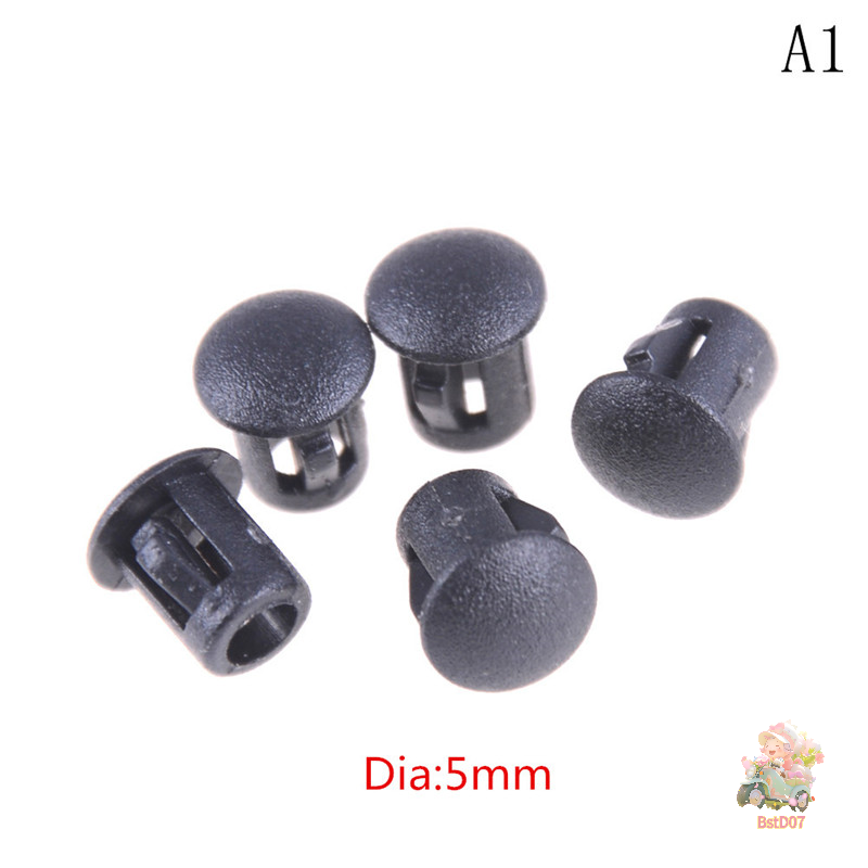 🔨BstD07 4 nắp đậy lỗ ống nhựa tròn màu đen cái/lốc