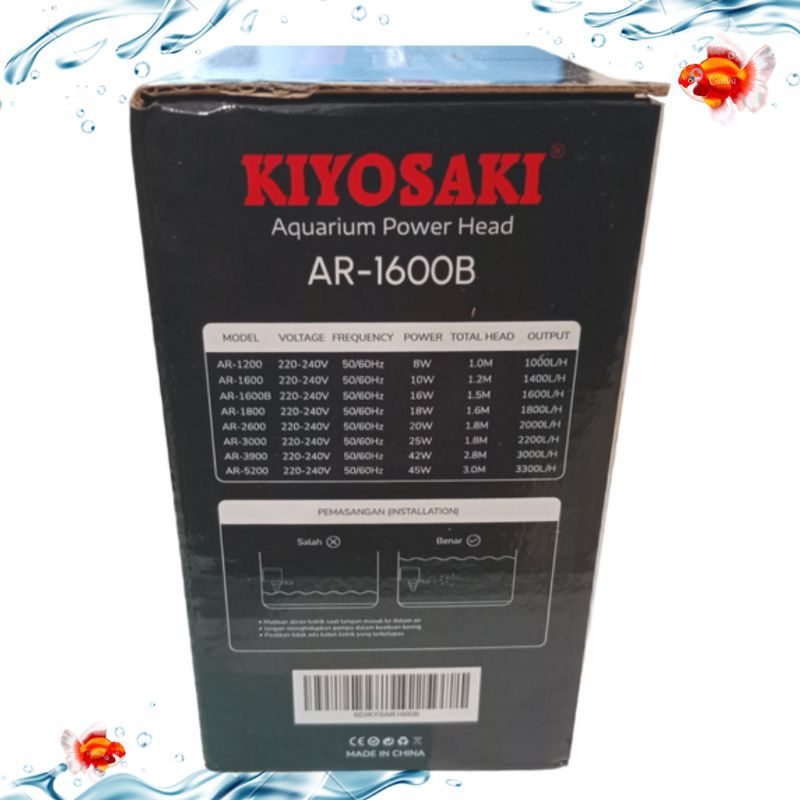 Pompa Aquarium Aquascape KIYOSAKI AR 1600B