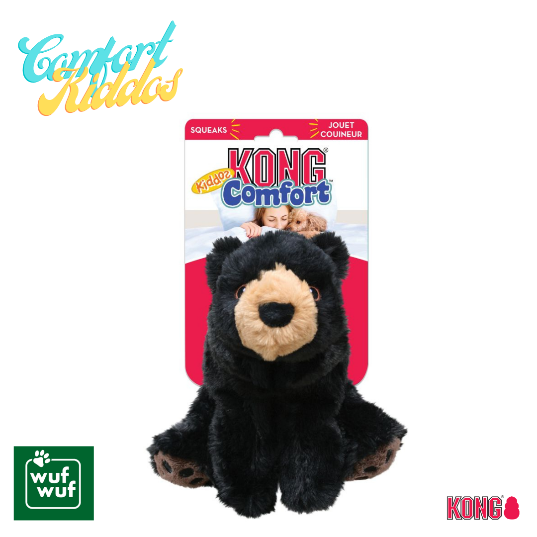 KONG Plush Dog Toy for Dogs and Puppies Comfort Kiddos Bear