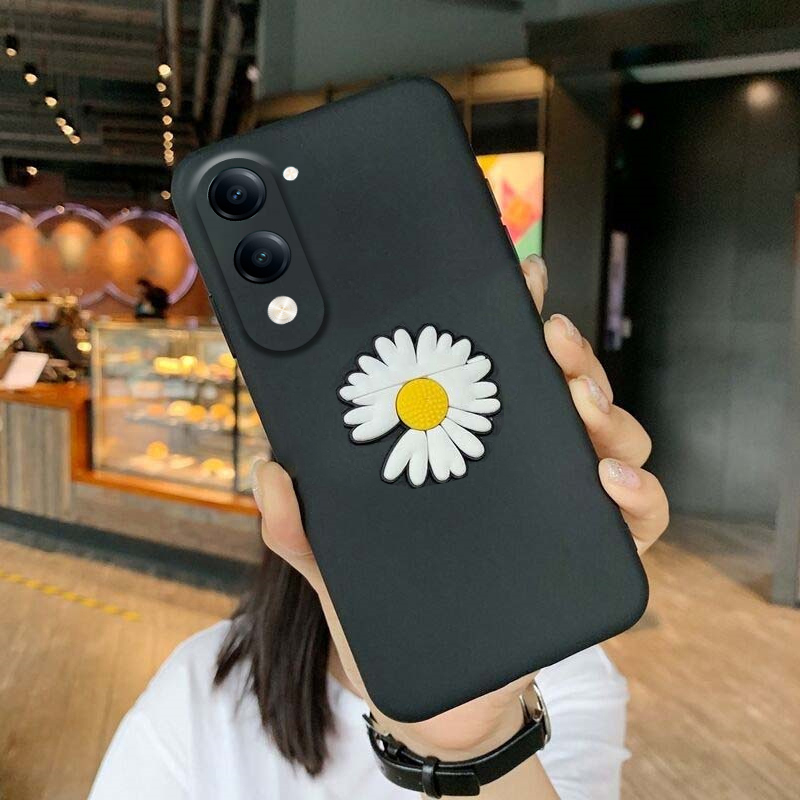 New Phone case Vivo Y04 / Y04S Back cover Fashionable cartoon chrysanthemum Stand dustproof smooth for Vivo Y04S / Y04 case. 