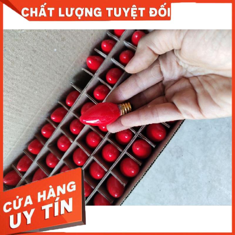 Combo 10 Bóng ớt đuôi e12,bóng đèn bàn thờ,bóng cana,bóng ớt đỏ