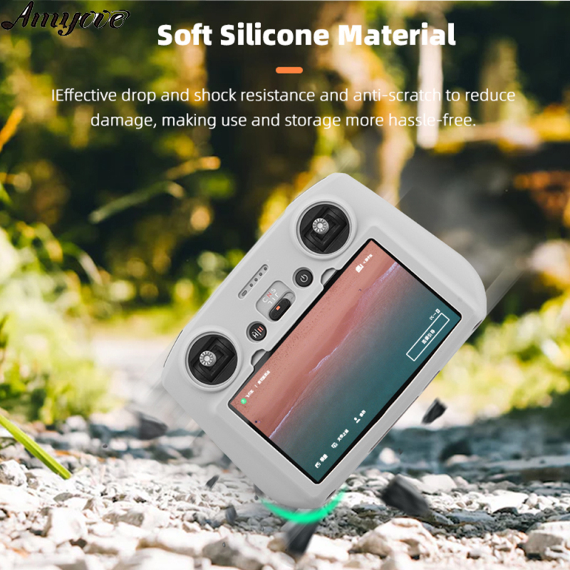 Protective Case Silicone Skin Cover Compatible For Dji Mini 3 Pro Rc With Screen Remote Control Dust Cover