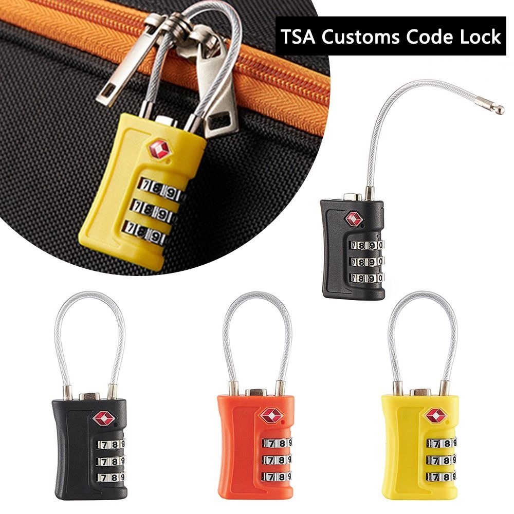 Travel Padlock With Password Luggage Code Lock Contrast Color Design Padlock TSA Customs Code Lock Password Changeable Lock