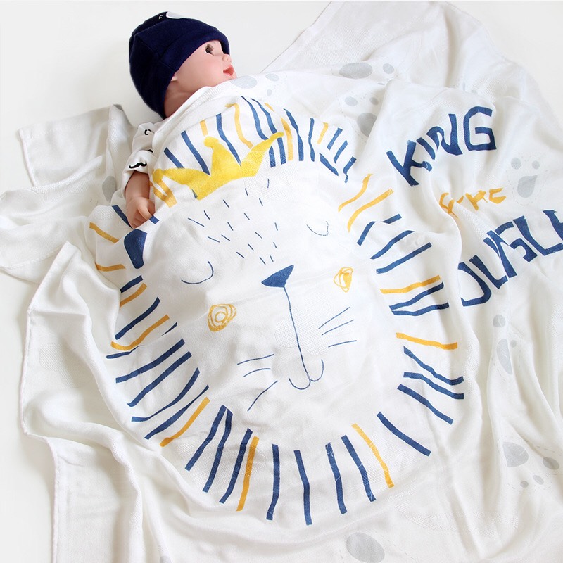 Chăn Lụa cotton Siêu Mềm Mát cho bé yêu