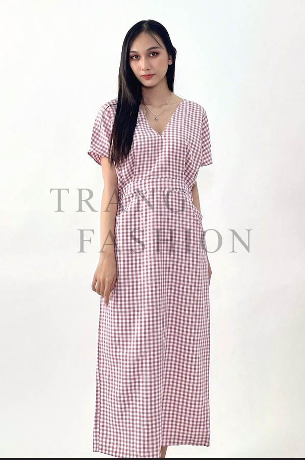 [ Flash sale ] Hàng VNXK ĐẦM SỌC CARO 2M