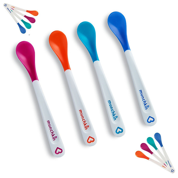 Thìa ăn dặm silicon có báo nóng Munchkin Mỹ