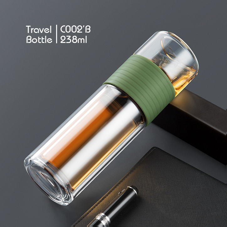 Bình lọc trà travel Samadoyo C002B (xanh) 238mL