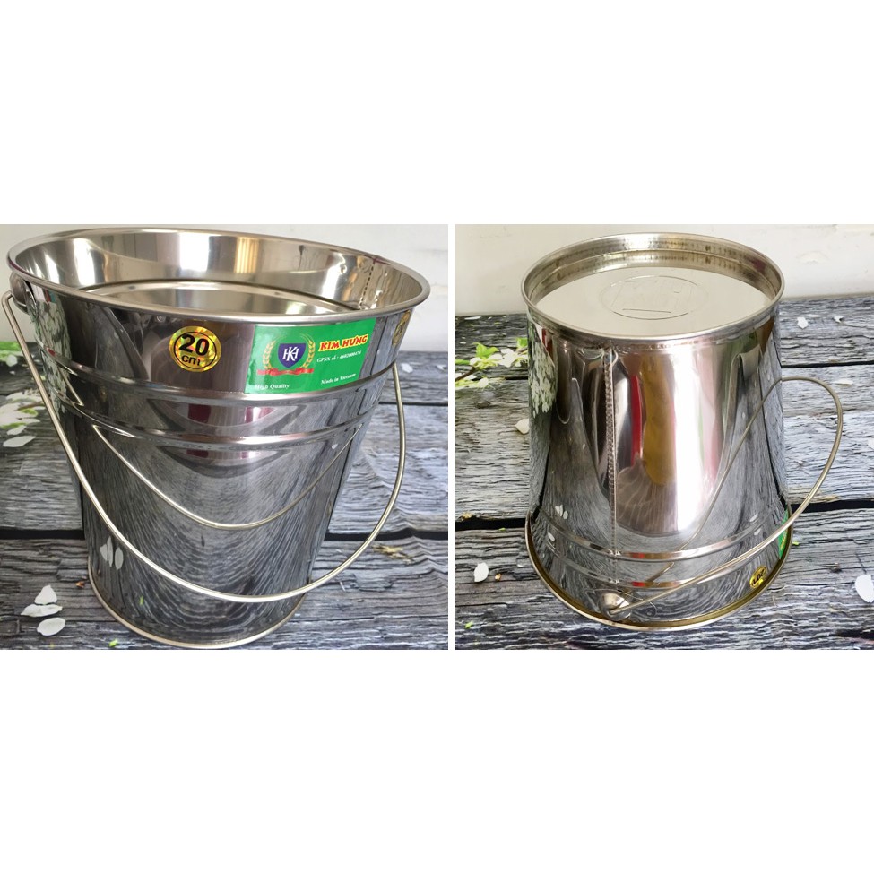Xô đá inox đựng đá 5 lít 20cm