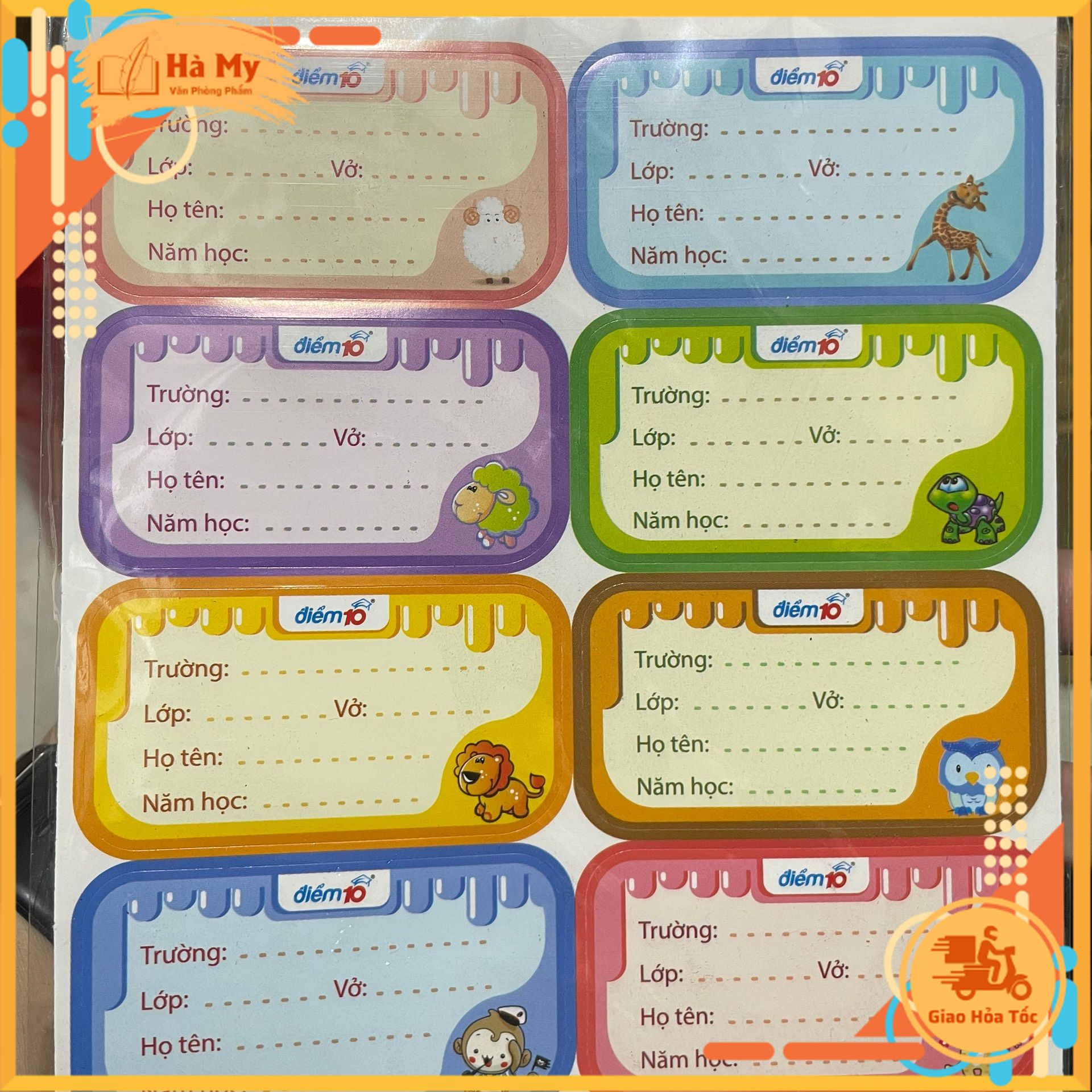 (Xấp 40 Cái) Nhãn vở Điểm 10 Thiên Long TP-NBL03