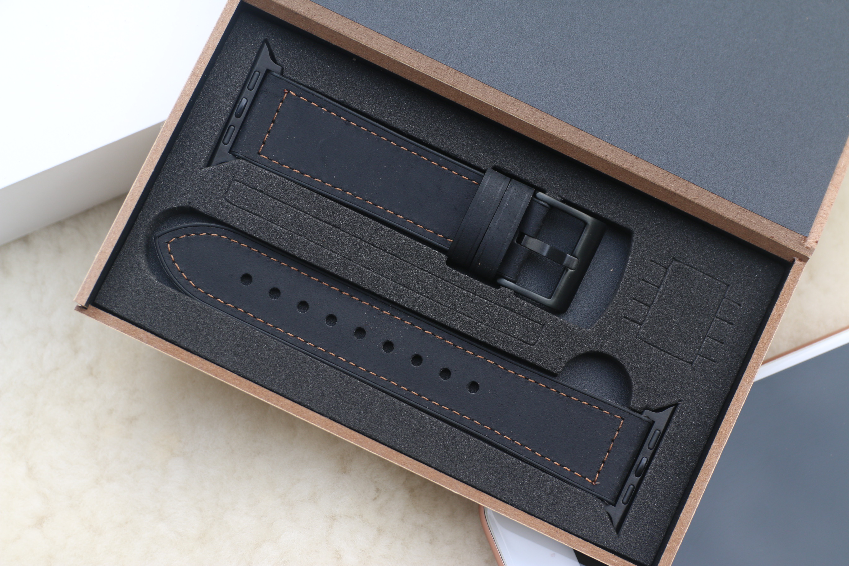 Dây da sáp dầu Vintage thay thế cho Apple watch