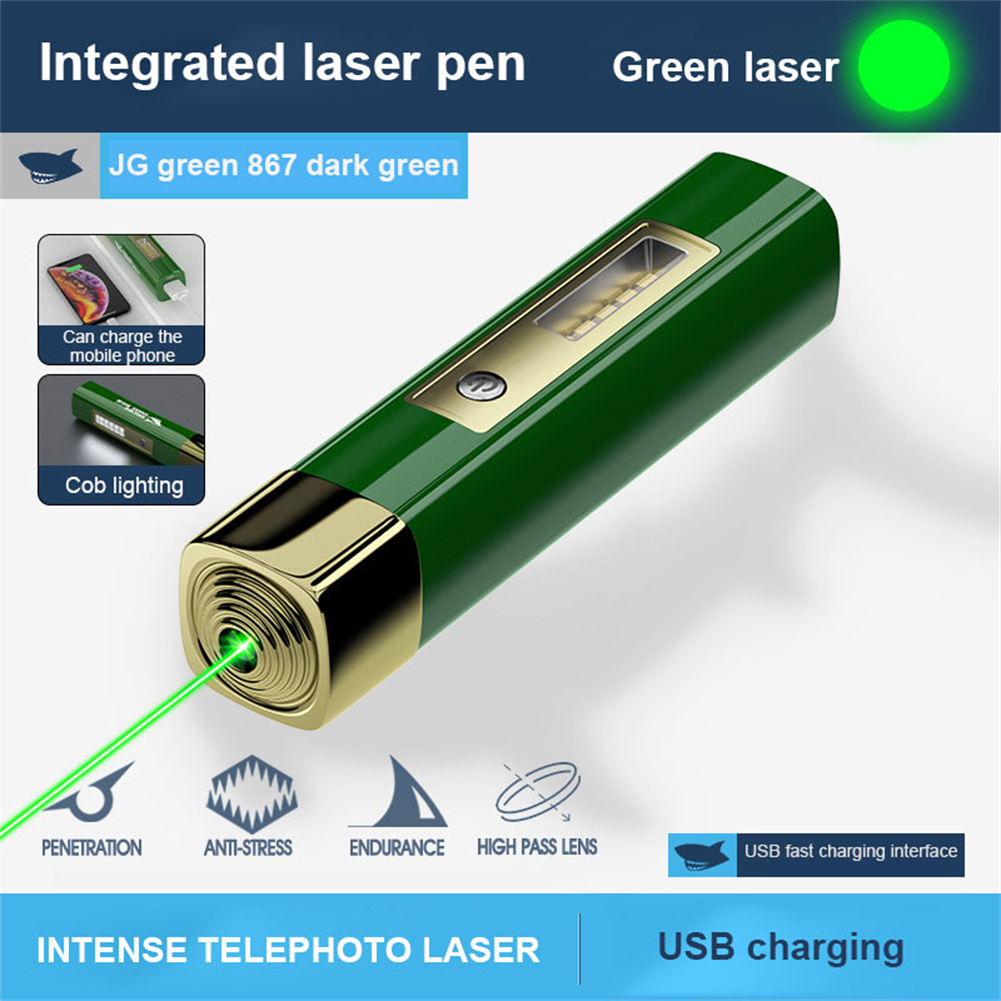 1SET Flashlight Outdoor Lighting With Cob Side Light Laser Pen Camping Flashlight Mini Laser Flashlight Torch Portable Laser Torch