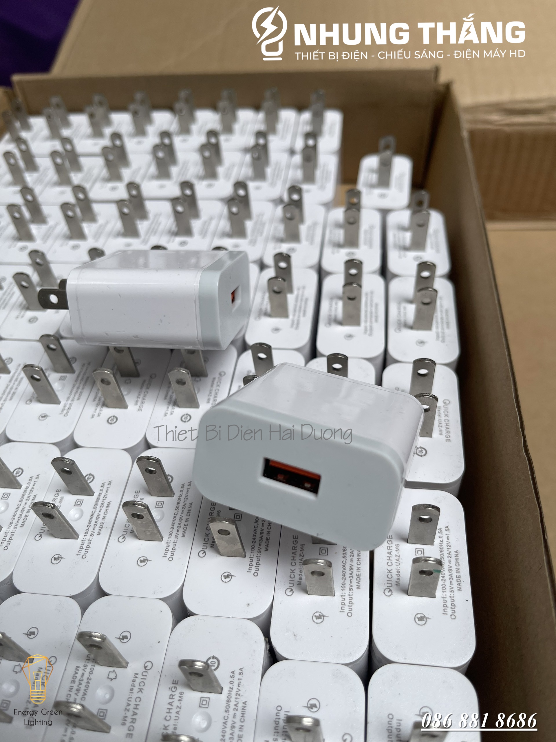 Củ sạc USB dành cho điện thoại Android - Iphone - Thiết Bị Cắm Điện Có Dây USB 5V-2A