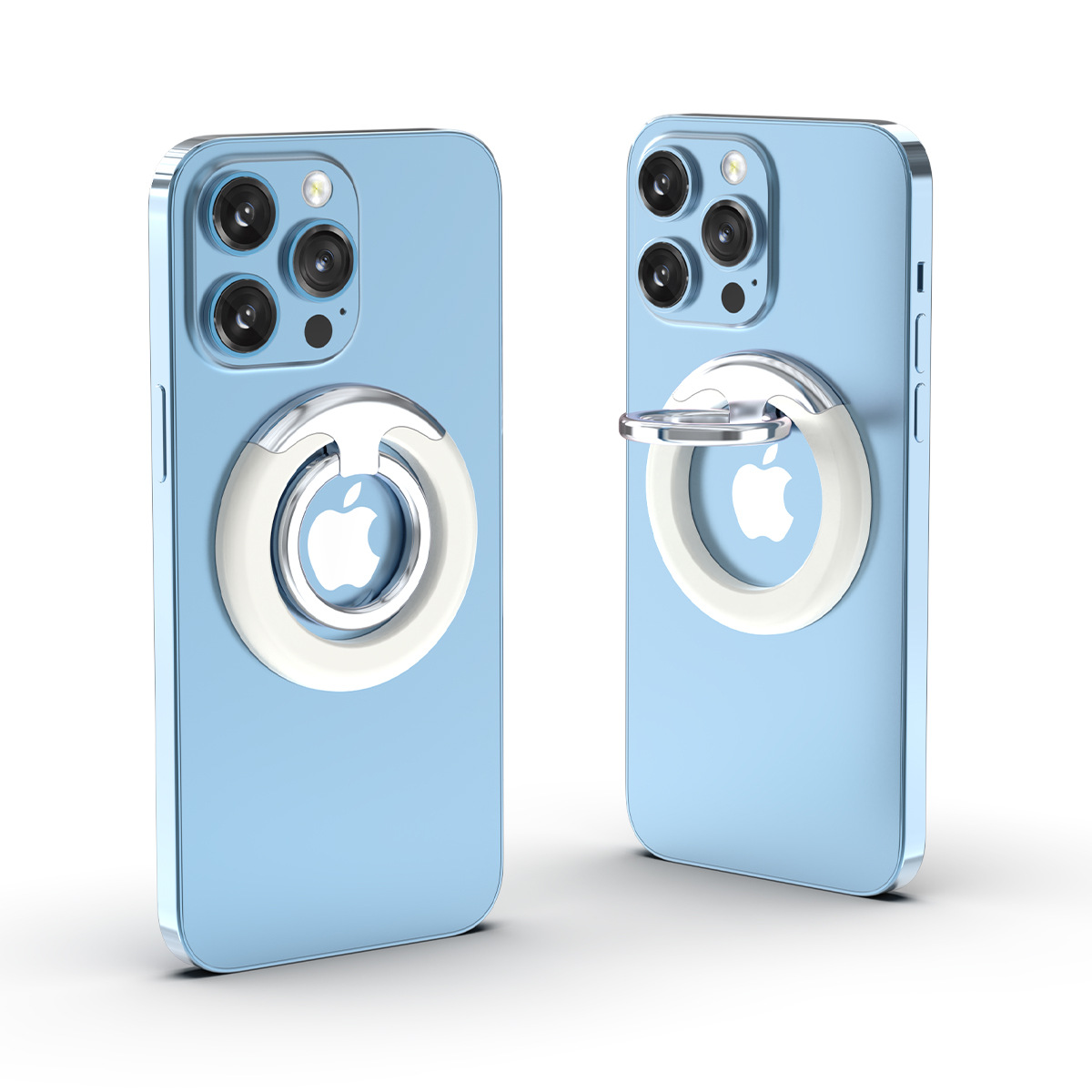 Metal Magnetic Finger Ring Cell Phone Holder Zinc Alloy Ultra-thin Lazy Portable Finger Ring Button Cell Phone Holder