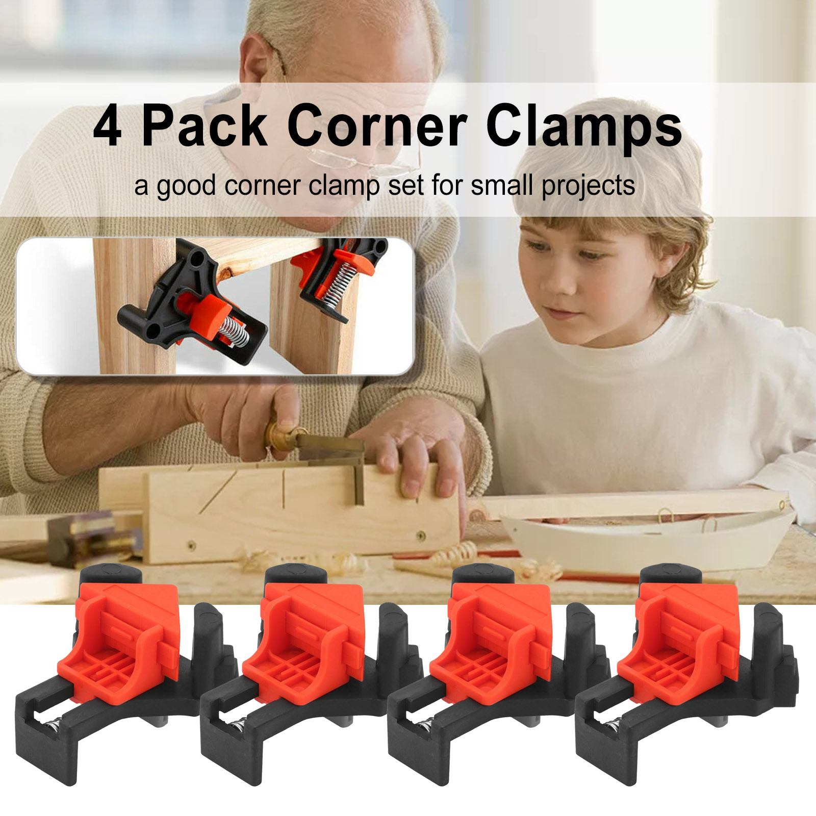 【StyleVoyager】Set of 4 Corner Clamps 90 Degree Right Angle Clamps ...