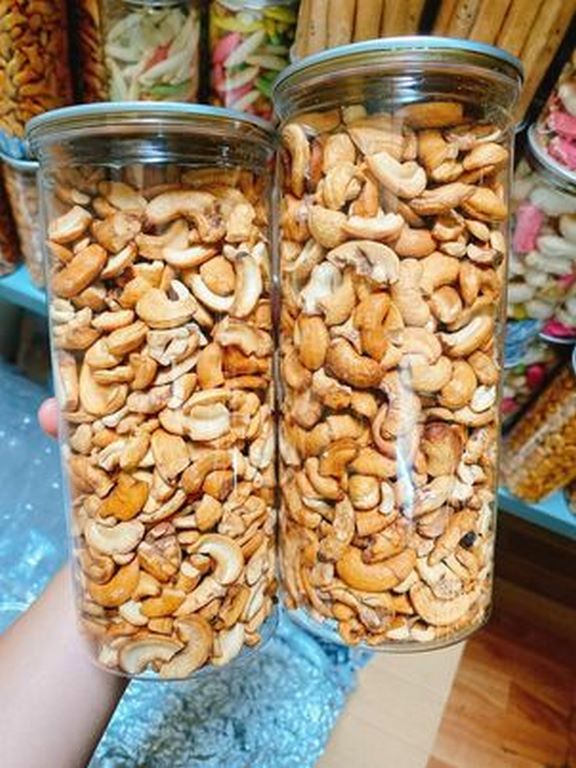 Hạt điều bể lon pet 500g - loại ngon