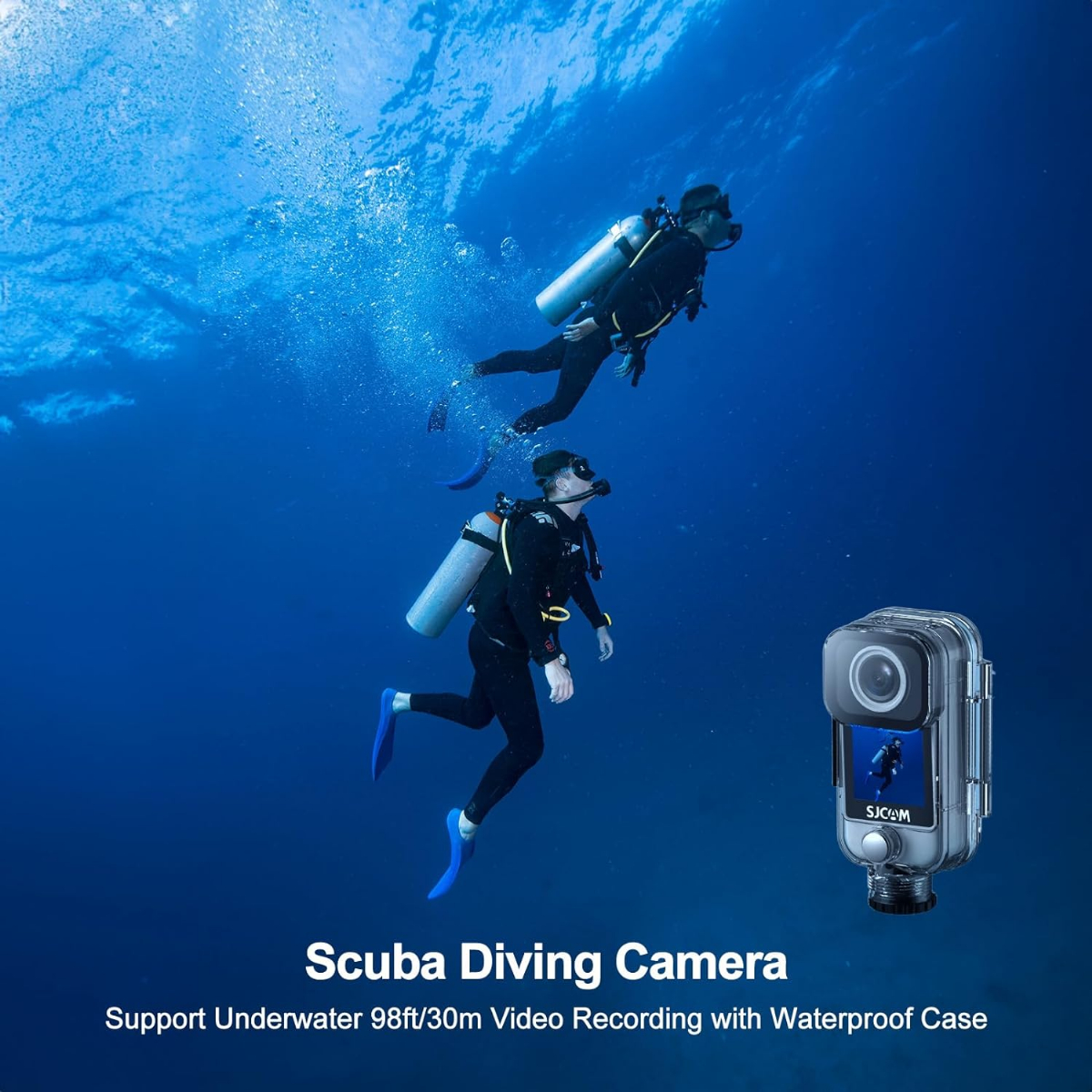 SJCAM C300 4K 20MP Action Camera Wearable Handheld, Hours Battery Life,  Touch Screen, 6-Axis Stabilizer, 154° FOV 8X Zoom, Waterproof Camera  Underwater 98ft, 5G WiFi 720P Live, 32G SD Card and