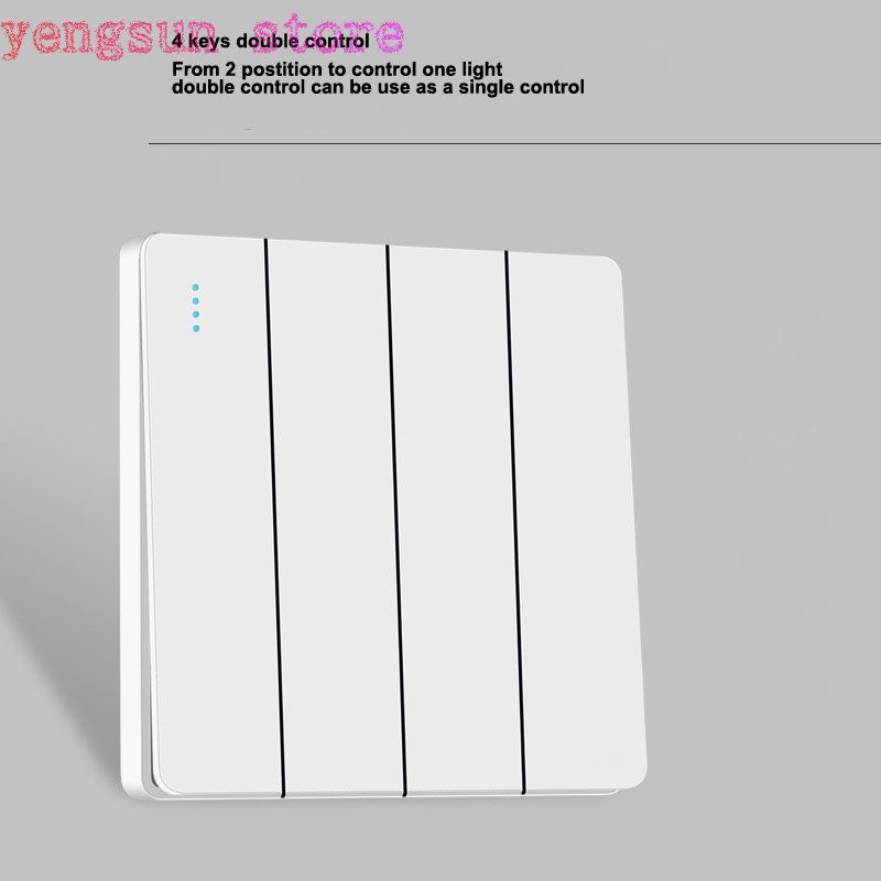 【TopazTrove】white Push on off Wall Switch 1Gang 2Gang 3Gang 4Gang 1Way ...