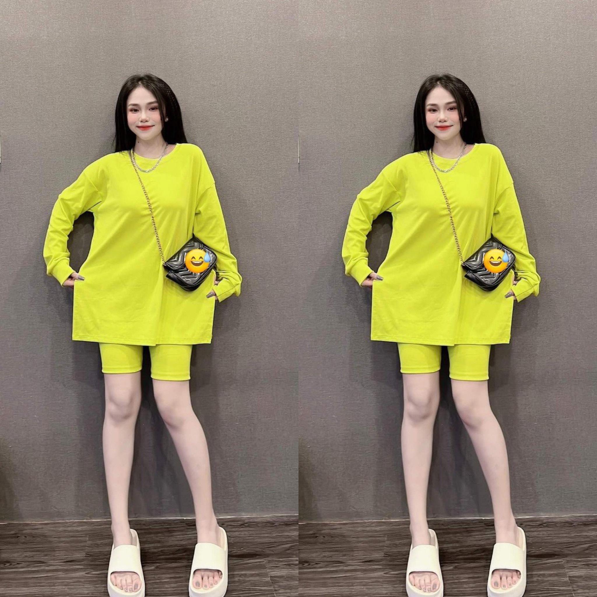 Set Bộ Nữ Thun Cotton TiCi Quần Lửng Áo Tay Dài