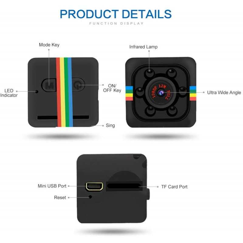 【Hàng giao ngay】 Camera mini, Camera mini, Camera ẩn, Camera mini, Camera mini HD, Camera mini, Camera 1080P, Trang chủ, Camera hồng ngoại HD Tầm nhìn ban đêm