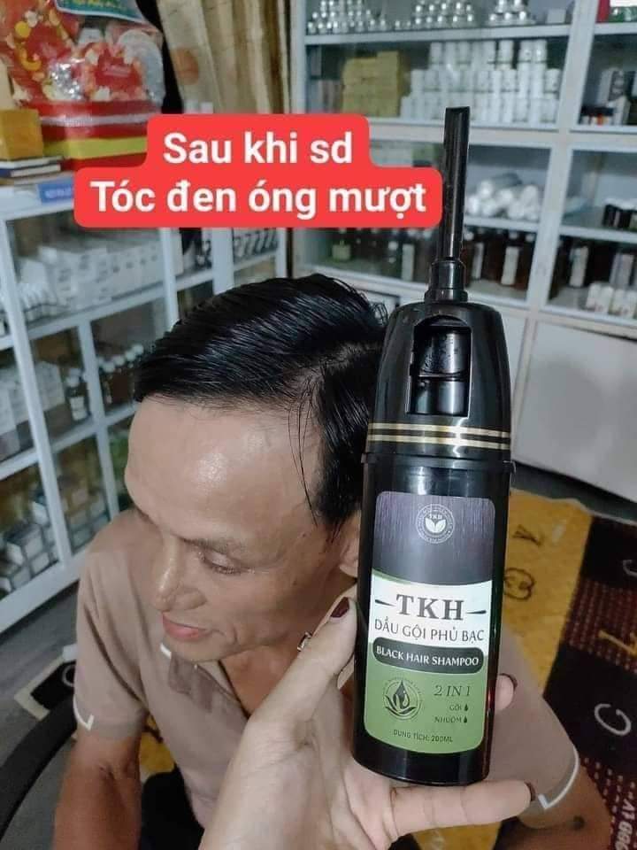 Dầu gội nhuộm tóc thảo dược, phủ bạc đen tóc và nâu tóc